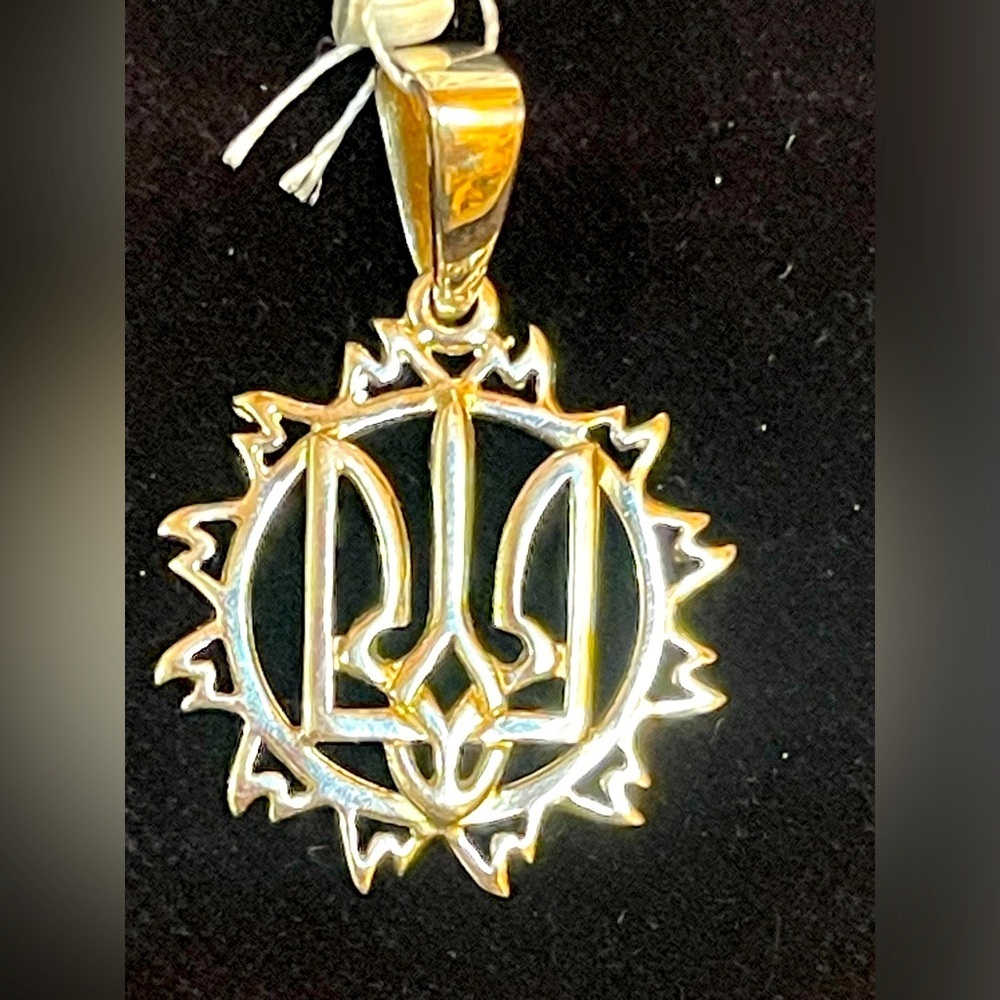 Pendant Ukrainian Trident Tryzub Ukraine Necklace Jewelry UA Silver 925